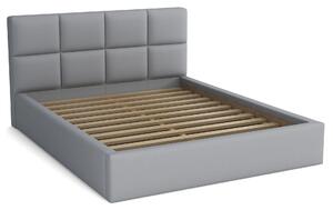 Manželská posteľ 140x200 s kontajnerom - Aljaška Sivá ekokoža