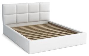 Manželská posteľ 140x200 s kontajnerom - Aljaška Biela ekokoža