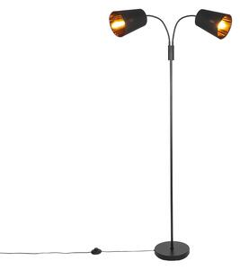 Inteligentná stojaca lampa čierna vrátane 2 WiFi P45 - Carmen