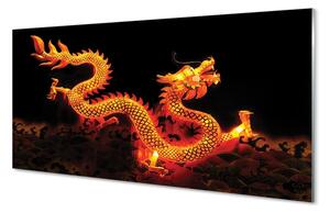 Sklenený obraz Gold dragon 100x50 cm 2 Prívesky