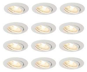 Sada 12 vstavaných bodových svetiel bielych GU10 35 mm - Edu