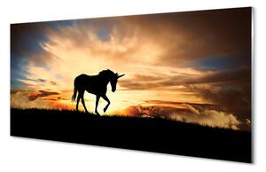 Sklenený obraz Unicorn sunset 120x60 cm 4 Prívesky