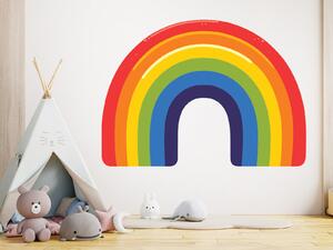 Nalepte.cz Pestrá dúha textilní prelepiteľná nálepka na stenu arch 20 x 14 cm