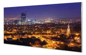 Sklenený obraz Gdańsk Mesto nočné panorama 120x60 cm 4 Prívesky