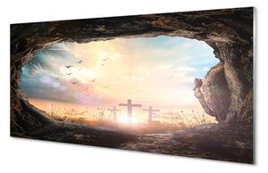 Sklenený obraz Cave prekročí vtáky 100x50 cm 2 Prívesky