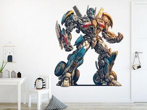 Nalepte.cz Robot Transformer textilní prelepiteľná nálepka na stenu arch 39 x 47 cm