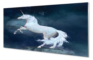 Sklenený obraz Unicorn planét sky 100x50 cm 2 Prívesky