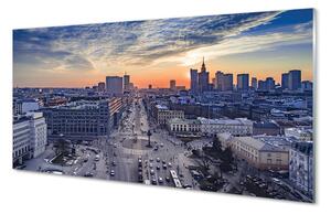 Sklenený obraz Varšava mrakodrapy Sunset 100x50 cm 2 Prívesky