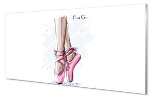 Nástenný panel  ružové baletné topánky 100x50 cm