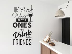 Nalepte.cz Drink with friends nálepka na stenu 27 x 50 cm