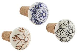 Kameninová zátka na fľašu Hand painted 4 cm Čierny