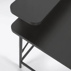 MUZZA Písací stôl Mabry 120 x 60 cm čierny