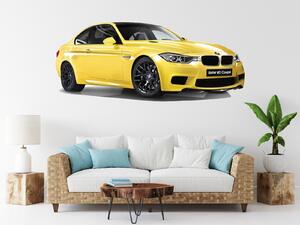 Nalepte.cz BMW M3 coupe textilní prelepiteľná nálepka na stenu 48 x 20 cm