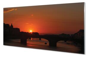 Nástenný panel  Taliansko rieka západu slnka 100x50 cm