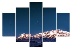 Obraz hôr a nočnej oblohy (150x105 cm)