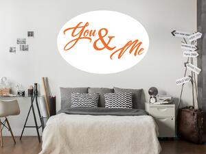 Nalepte.cz You & Me nálepka na stenu šírka 20 cm
