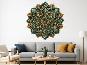 Nalepte.cz Posvätná mandala textilní prelepiteľná nálepka na stenu arch 20 x 20 cm