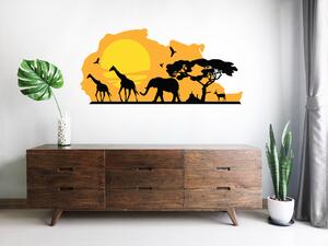 Nalepte.cz Afrika textilní prelepiteľná nálepka na stenu 48 x 22 cm