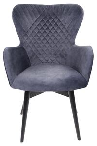 Jedálenská stolička SARANDER II buk čierna/amour modrá