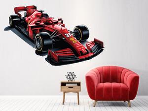 Nalepte.cz Červená formula F1 textilní prelepiteľná nálepka na stenu arch 25 x 15 cm