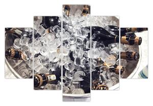 Obraz - šampanské v ľade (150x105 cm)