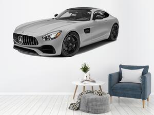 Nalepte.cz Mercedes Benz AMG GT textilní prelepiteľná nálepka na stenu 48 x 23 cm