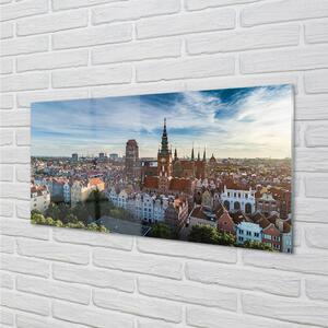 Sklenený obraz Gdańsk Panorama kostol 120x60 cm 4 Prívesky
