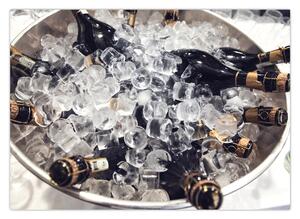 Obraz - šampanské v ľade (70x50 cm)