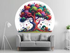 Nalepte.cz Kúzelný strom textilní prelepiteľná nálepka na stenu arch 47 x 37 cm
