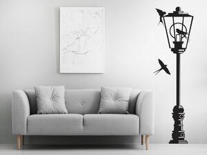 Nalepte.cz Lampa a lastovičky nálepky na stenu 20 x 68 cm