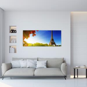 Obraz - jeseň v Paríži (120x50 cm)