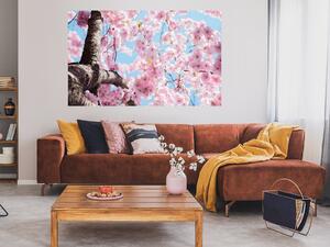 Nalepte.cz Sakura textilní prelepiteľná nálepka na stenu 47 x 29 cm