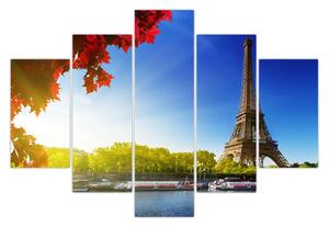Obraz - jeseň v Paríži (150x105 cm)