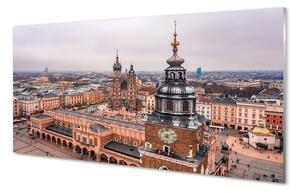 Sklenený obraz Krakov Panorama zimných kostolov 100x50 cm 2 Prívesky