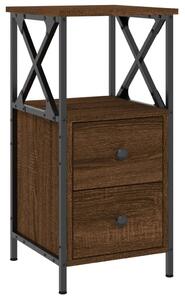 Nočný stolík hnedý dub 34x35,5x70 cm spracované drevo