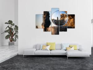 Obraz lupy a krajiny (150x105 cm)