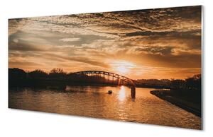 Sklenený obraz Krakow river bridge sunset 100x50 cm 2 Prívesky