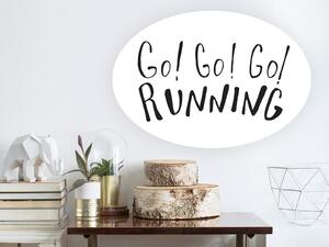 Nalepte.cz Go running nálepka na stenu šírka 20 cm