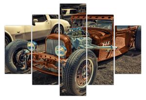 Obraz hnedého auta (150x105 cm)