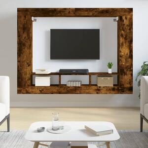 TV skrinka dymový dub 152x22x113 cm kompozitné drevo