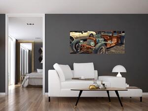 Obraz hnedého auta (120x50 cm)