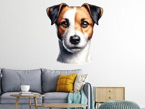 Nalepte.cz Jack Russell textilní prelepiteľná nálepka na stenu arch 41 x 45 cm