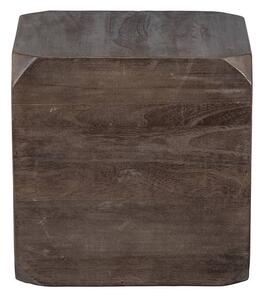MUZZA Odkladací stolík lionel 46 x 46 cm hnedý