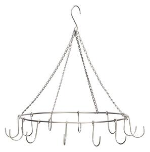 Kovový vešiak s háčikmi Steel Ø 38 cm