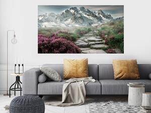 Nalepte.cz Cesta do hôr textilní prelepiteľná nálepka na stenu 100 x 56 cm