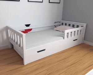 Detská posteľ z masívu borovice FRANK - 200x90 cm - biela