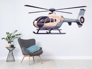 Nalepte.cz Helikoptéra textilní prelepiteľná nálepka na stenu arch 47 x 22 cm