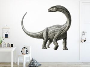 Nalepte.cz Diplodocus textilní prelepiteľná nálepka na stenu arch 20 x 18 cm