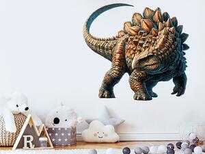 Nalepte.cz Ankylosaurus textilní prelepiteľná nálepka na stenu arch 45 x 41 cm
