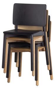 MUZZA Jedálenská stolička klera čierna